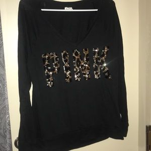 PINK long sleeve shirt with sequins